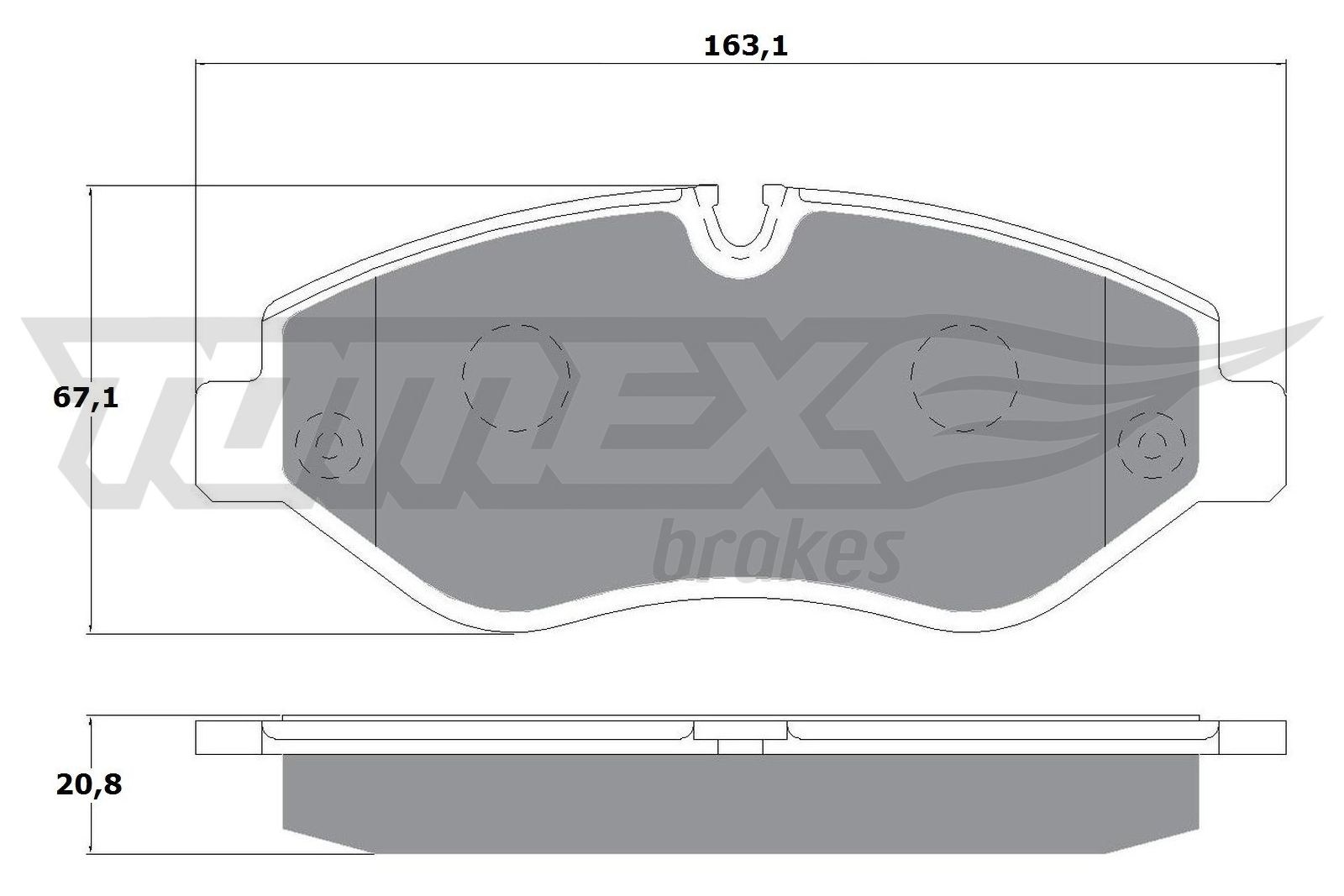 Sada brzdových platničiek kotúčovej brzdy TOMEX Brakes